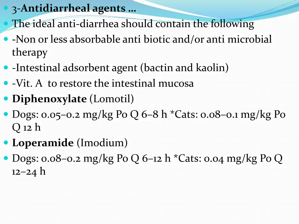 3 antidiarrheal agents the ideal anti diarrhea