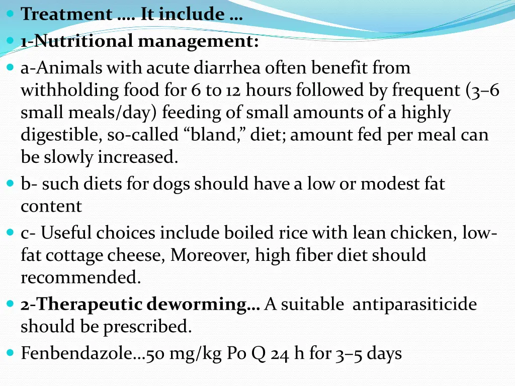 treatment it include 1 nutritional management