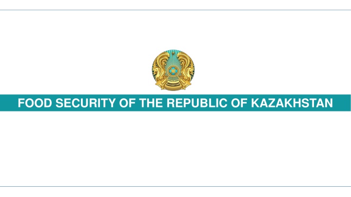 food security of the republic of kazakhstan