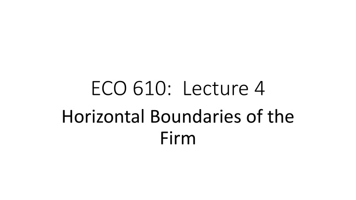 eco 610 lecture 4 horizontal boundaries