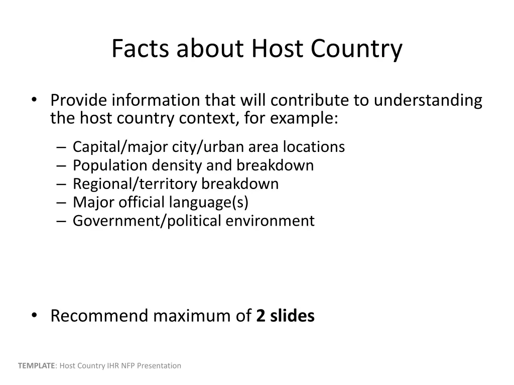 facts about host country