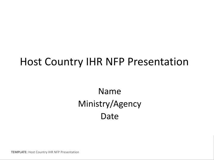 host country ihr nfp presentation