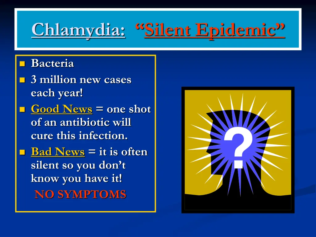 chlamydia silent epidemic