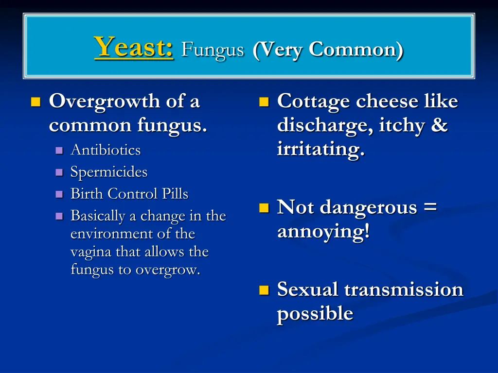 yeast fungus very common