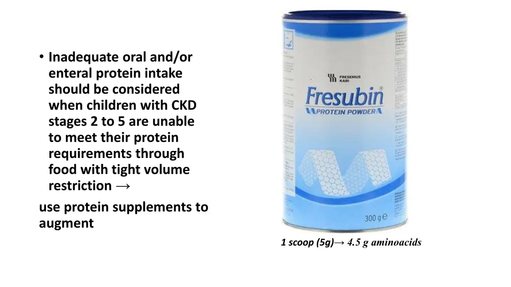 inadequate oral and or enteral protein intake