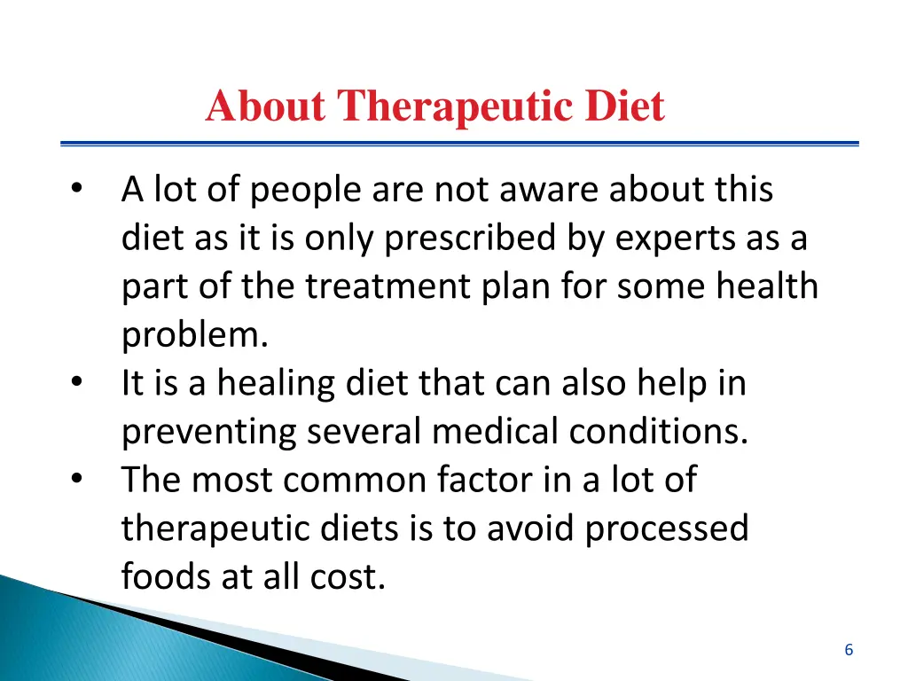 about therapeutic diet 2