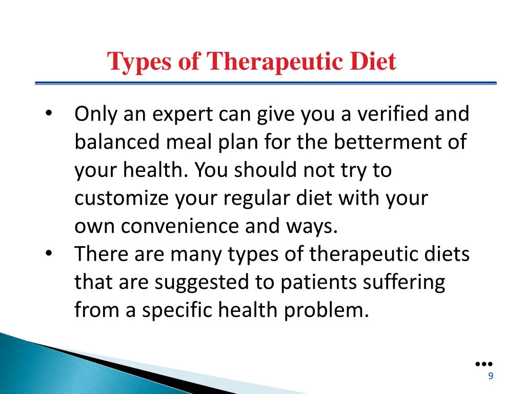 types of therapeutic diet 1