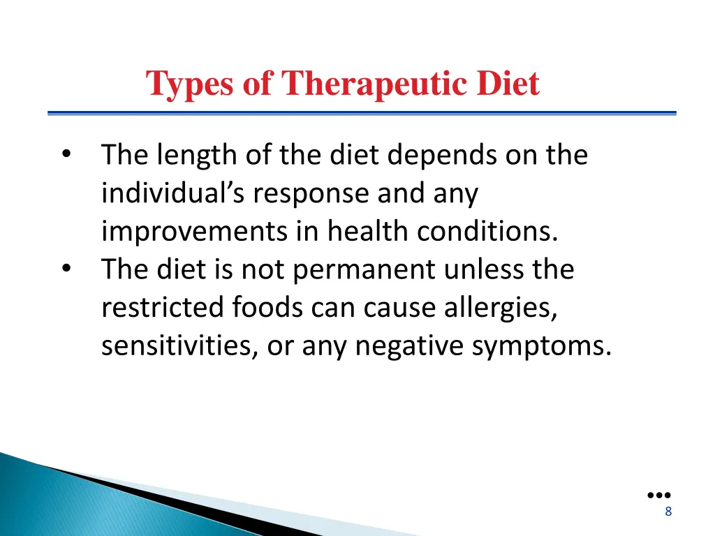 types of therapeutic diet