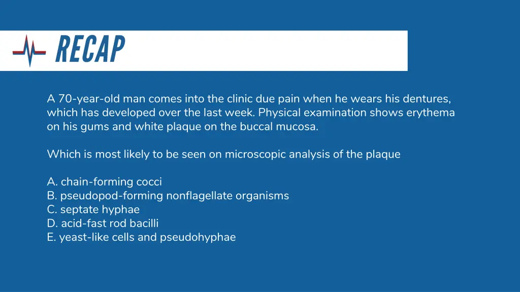 a 70 year old man comes into the clinic due pain