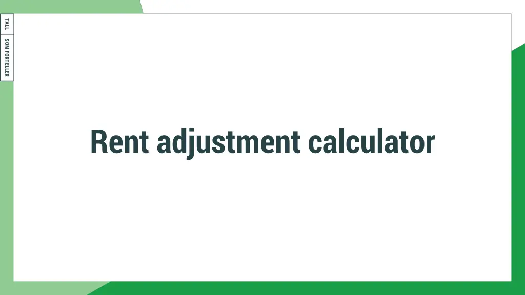 rent adjustment calculator