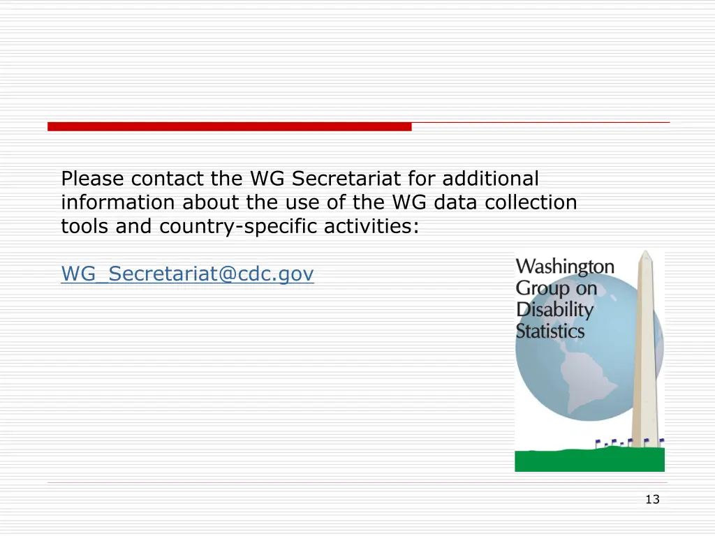 please contact the wg secretariat for additional