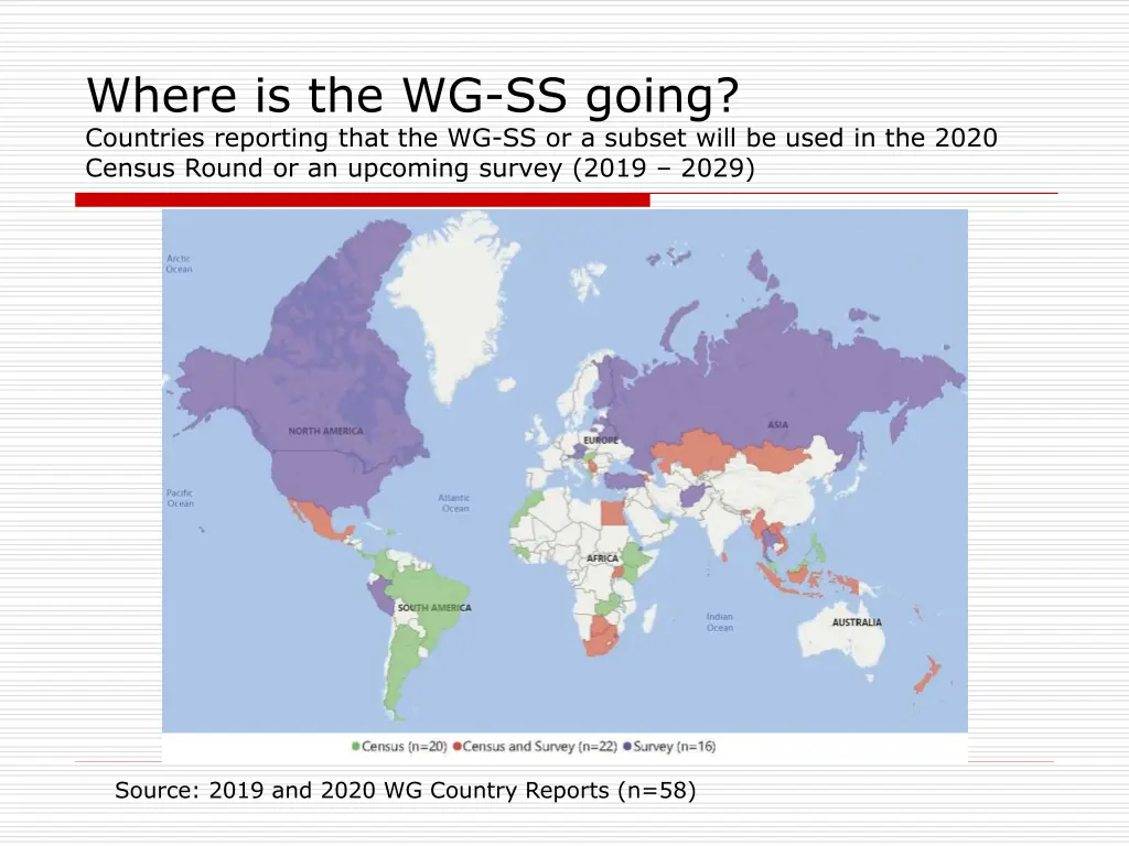 where is the wg ss going countries reporting that