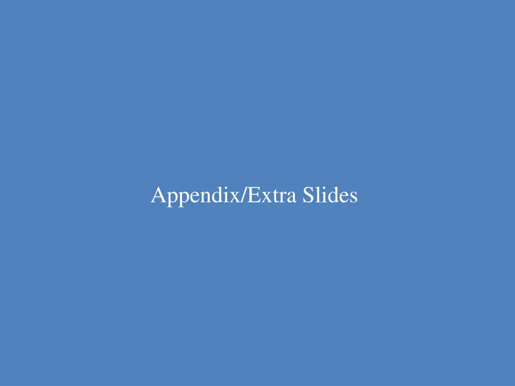 appendix extra slides