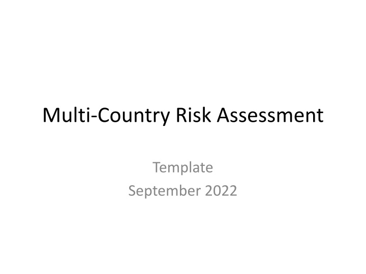 multi country risk assessment