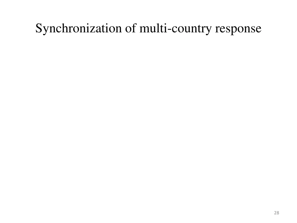 synchronization of multi country response