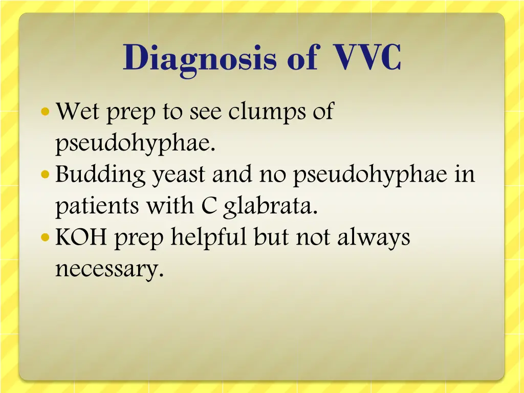 diagnosis of vvc