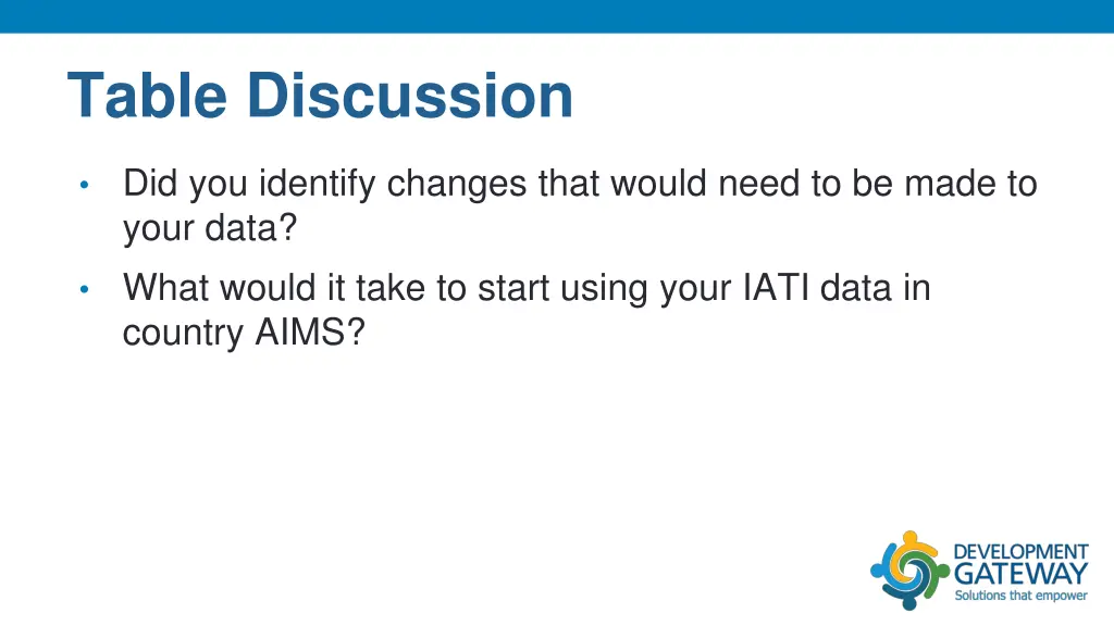 table discussion