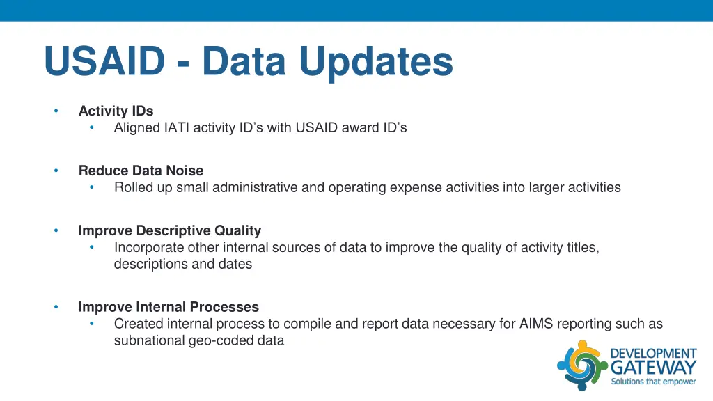 usaid data updates