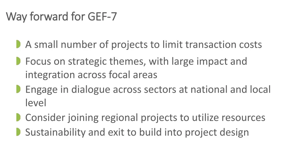 way way forward forward for gef