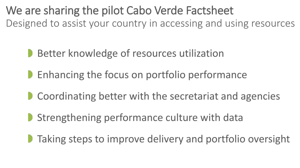 we we are sharing the pilot cabo verde