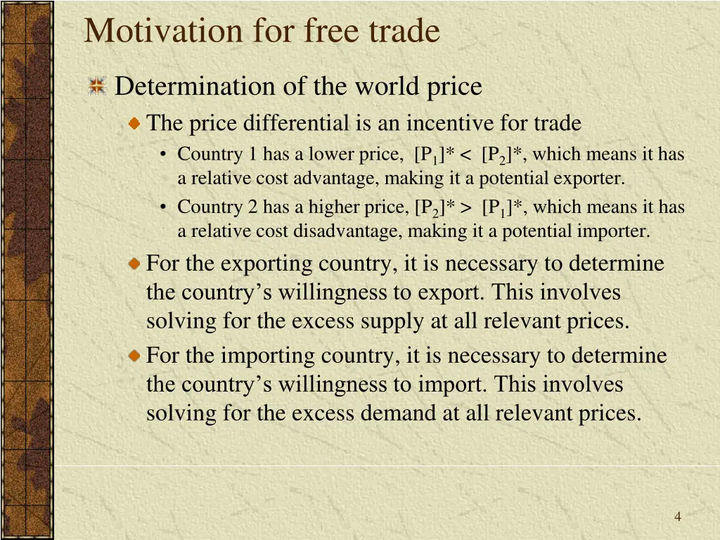 motivation for free trade 1