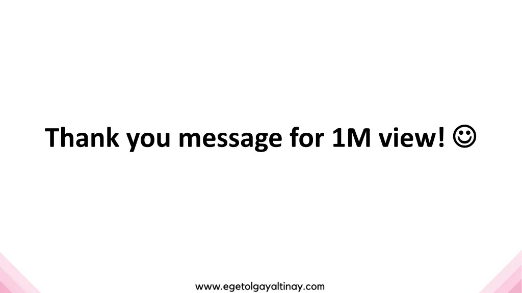 thank you message for 1m view