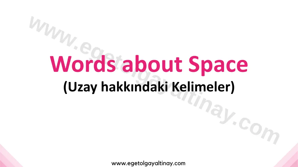 words about space uzay hakk ndaki kelimeler