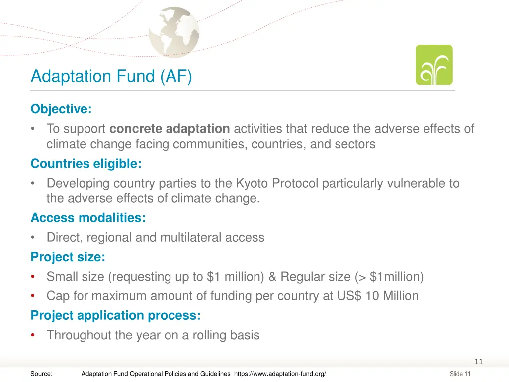 adaptation fund af