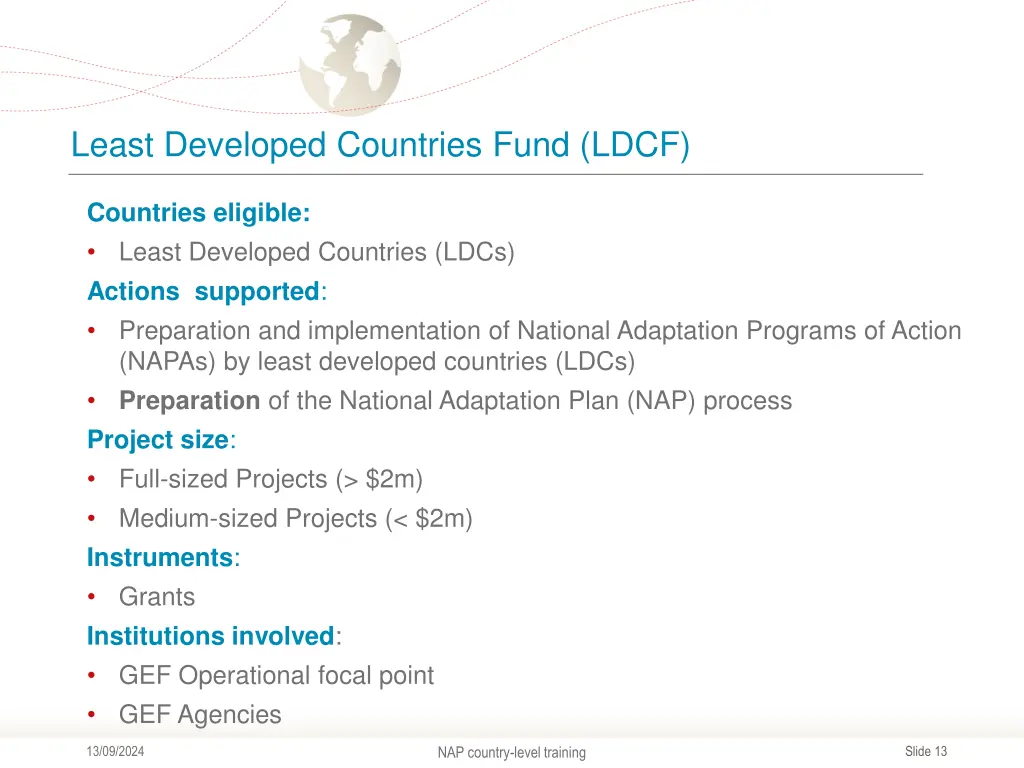 least developed countries fund ldcf