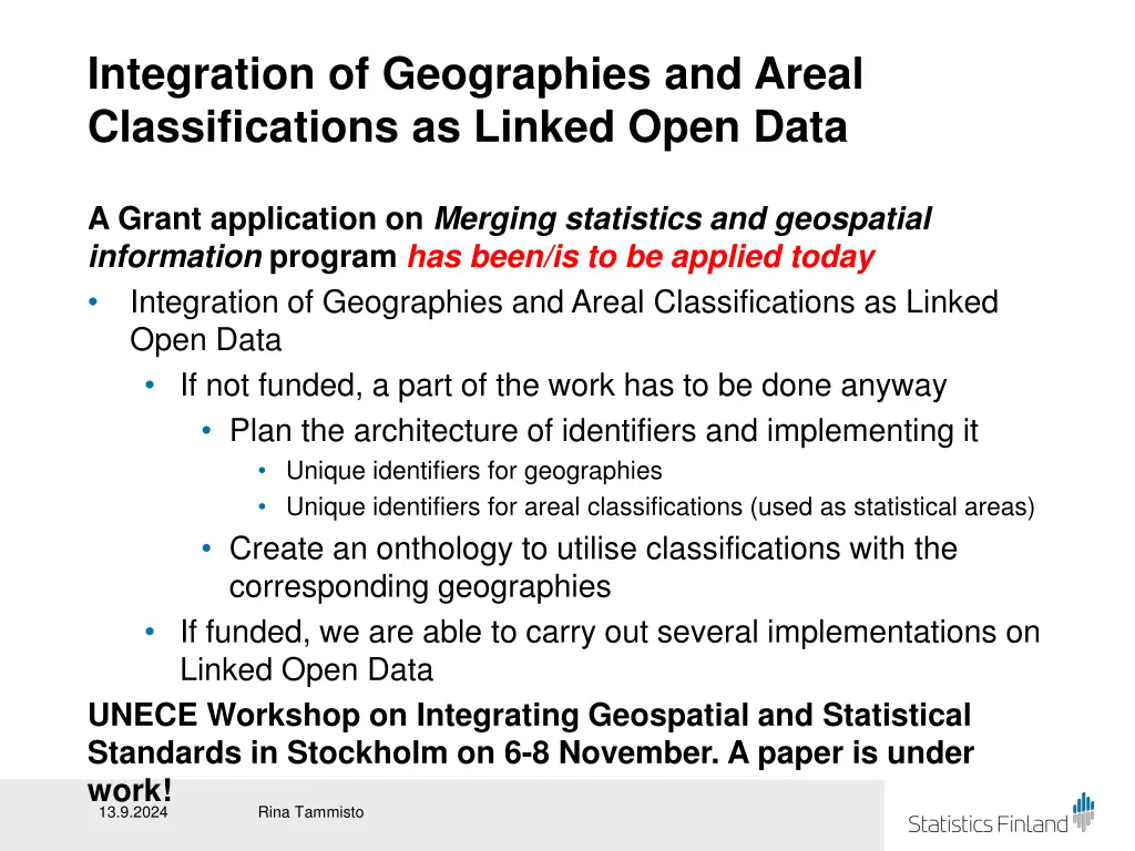 integration of geographies and areal