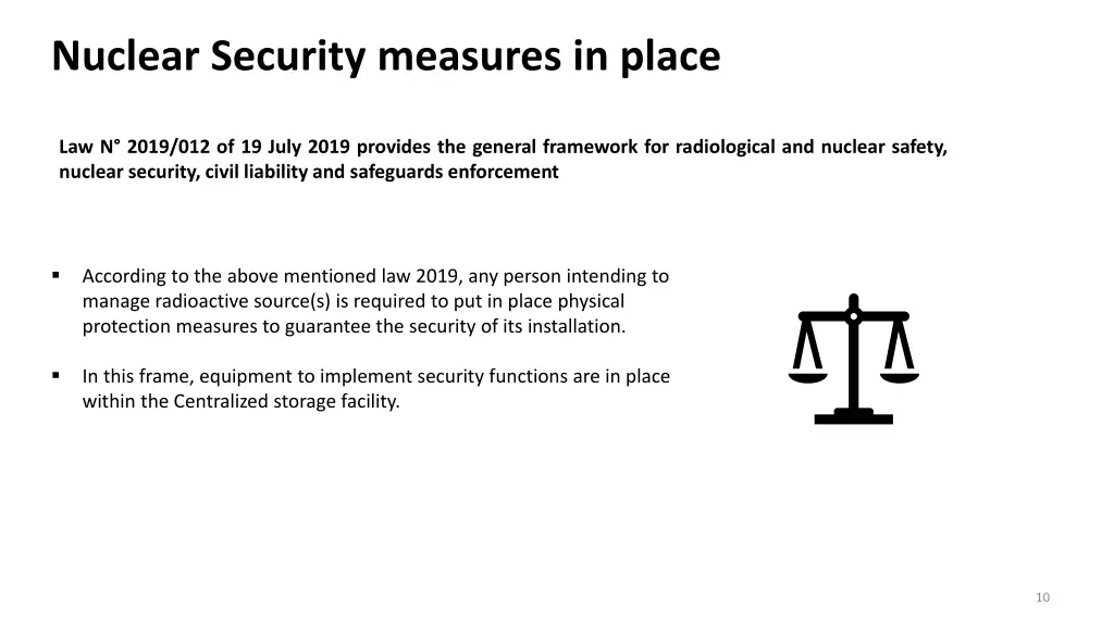 nuclear security measures in place