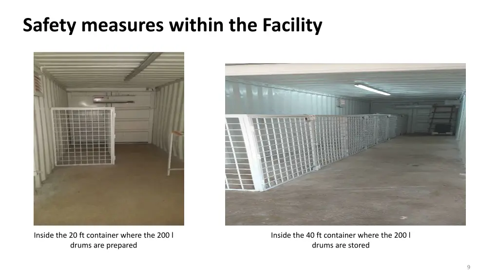 safety measures within the facility 2