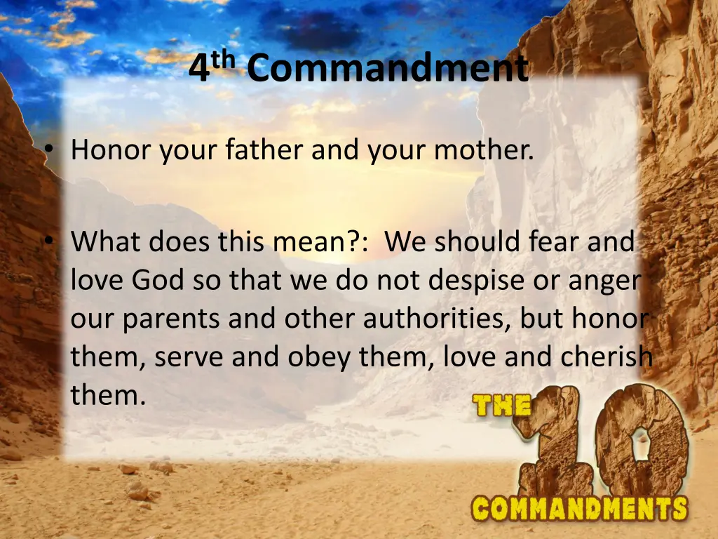 4 th commandment