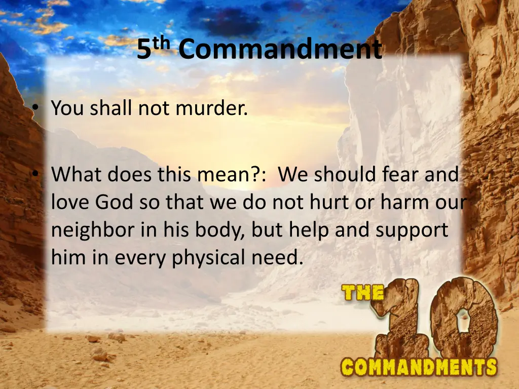 5 th commandment