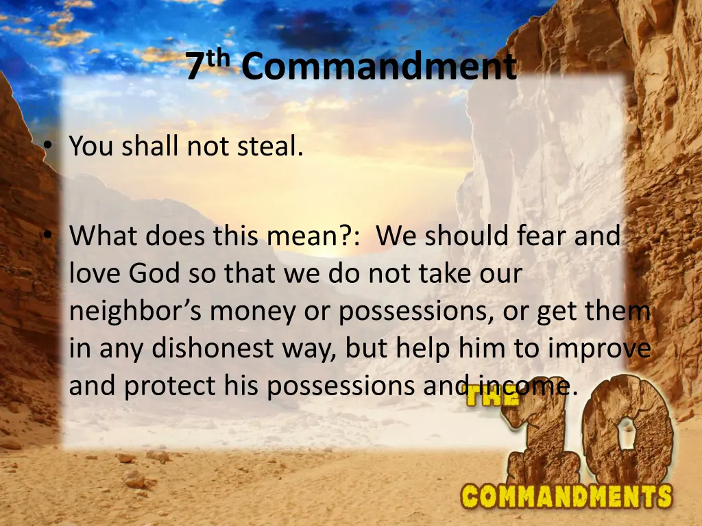 7 th commandment