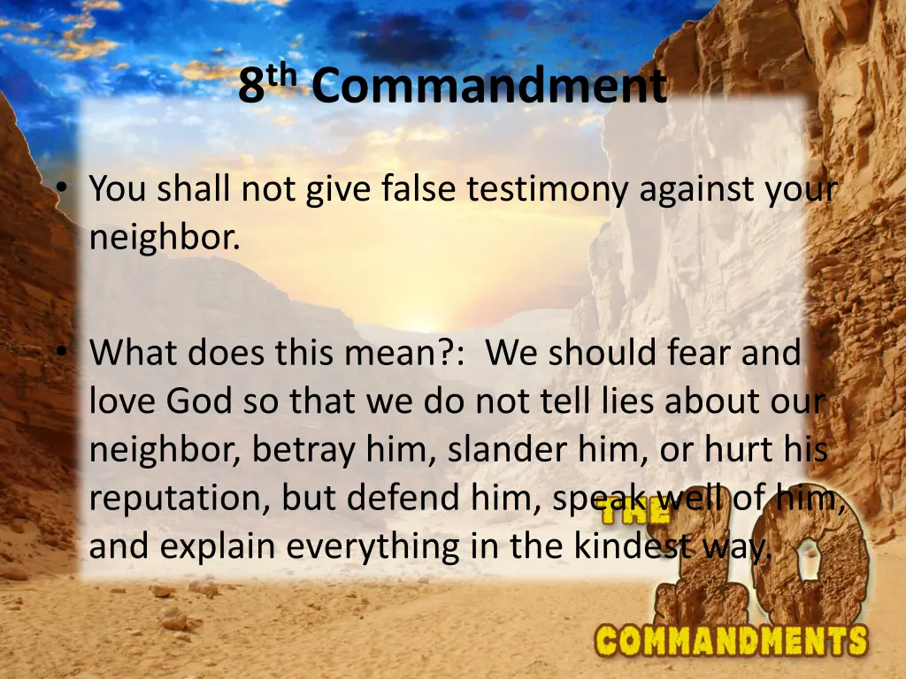 8 th commandment