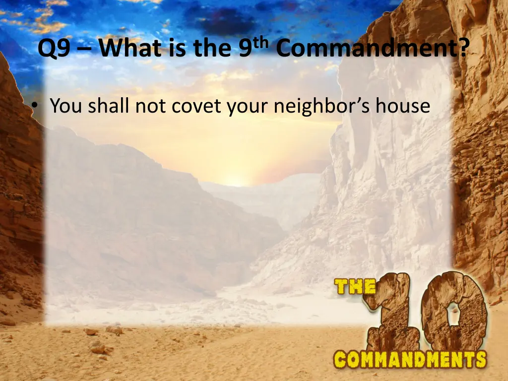 q9 what is the 9 th commandment