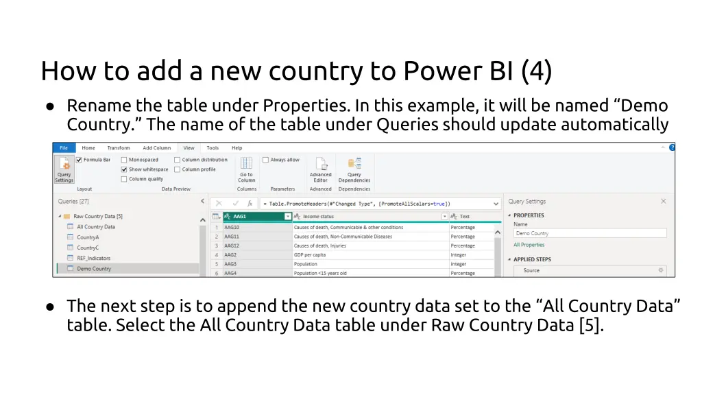 how to add a new country to power bi 4