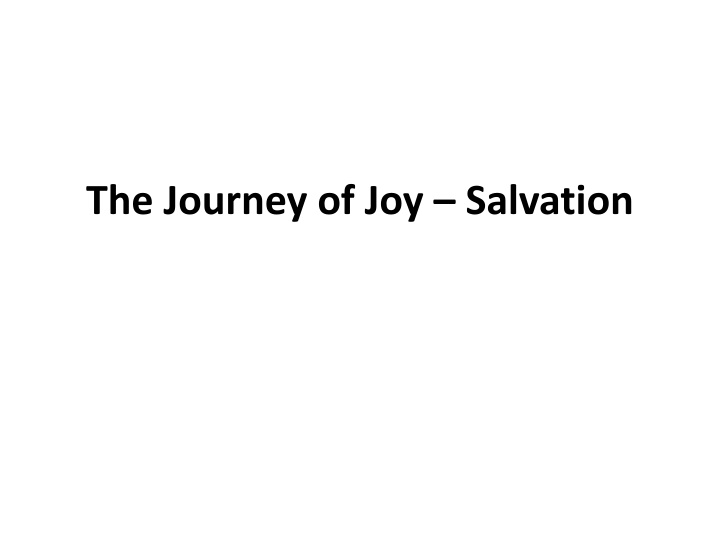 the journey of joy salvation