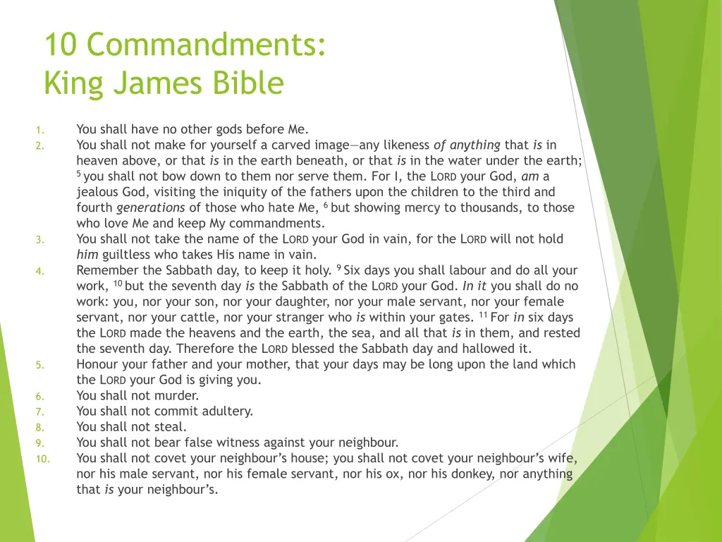 10 commandments king james bible