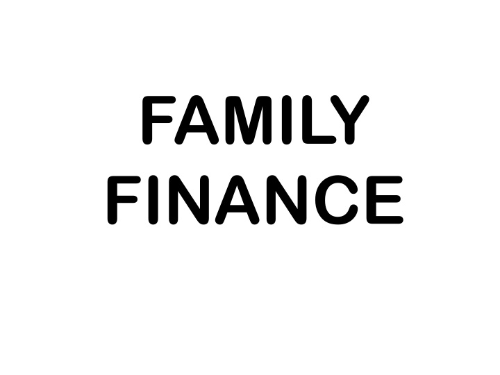 family finance