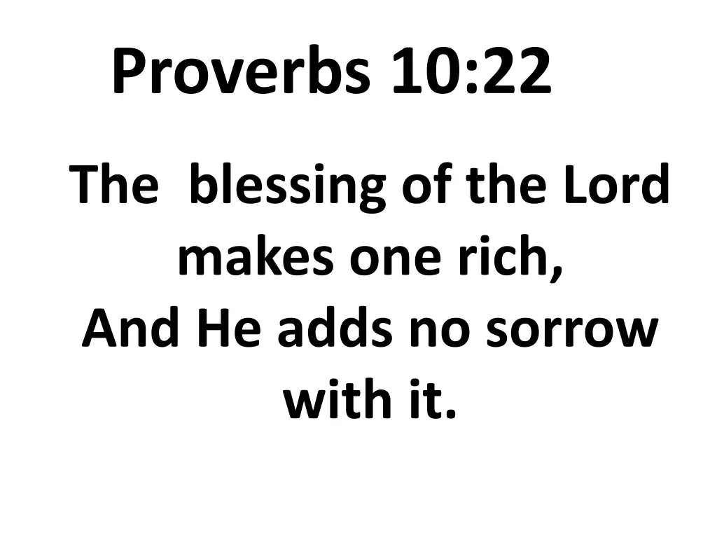 proverbs 10 22