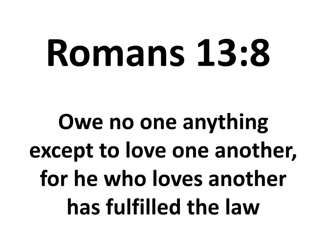 romans 13 8