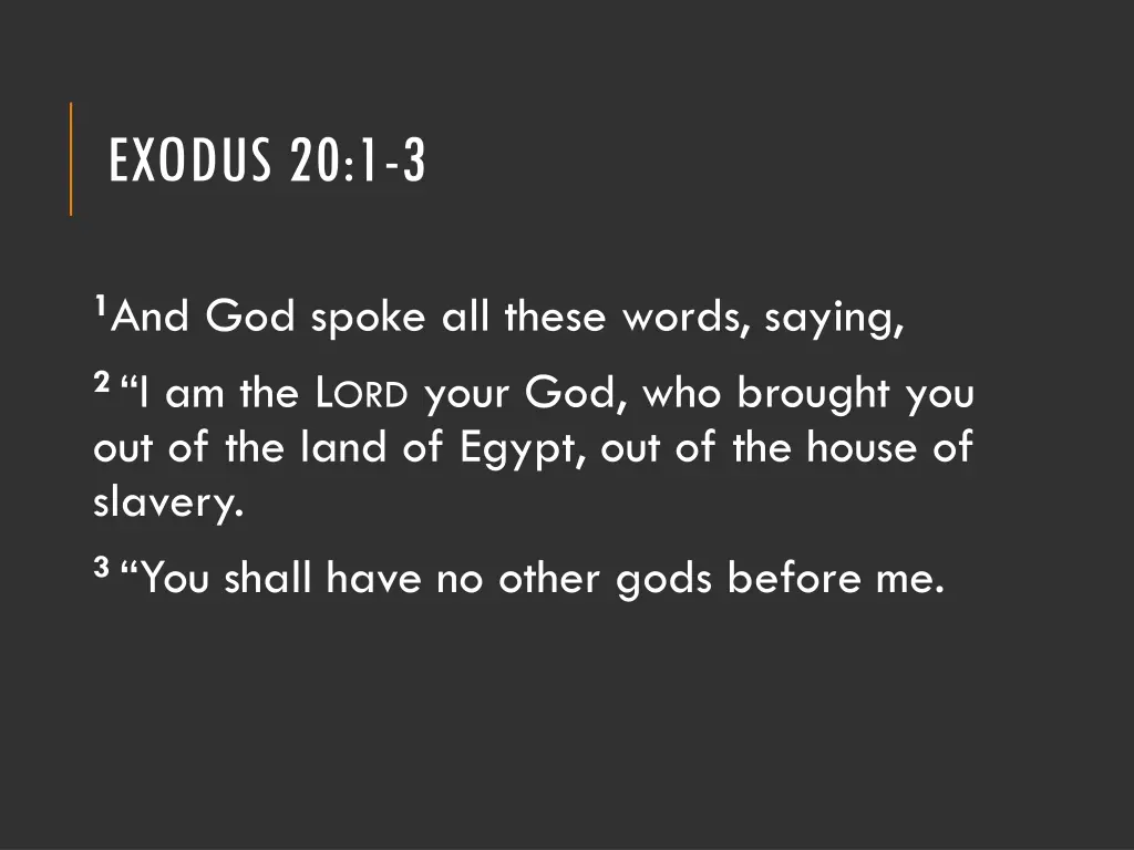 exodus 20 1 3