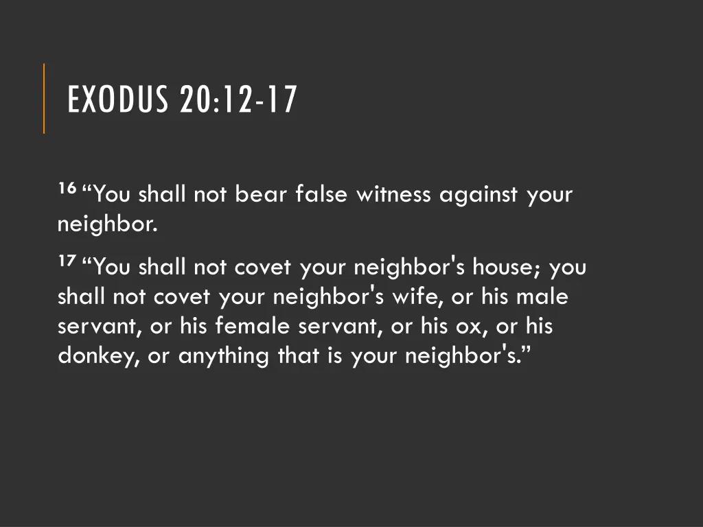 exodus 20 12 17 1