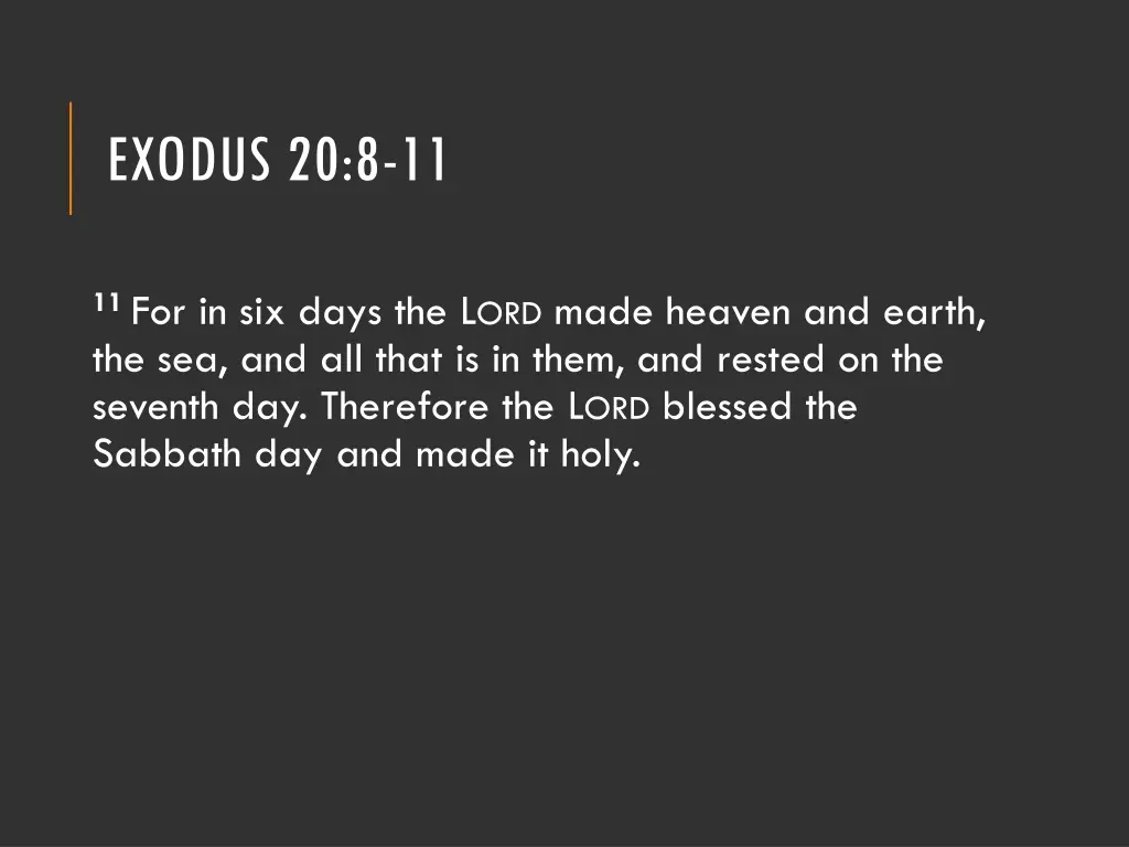 exodus 20 8 11 1