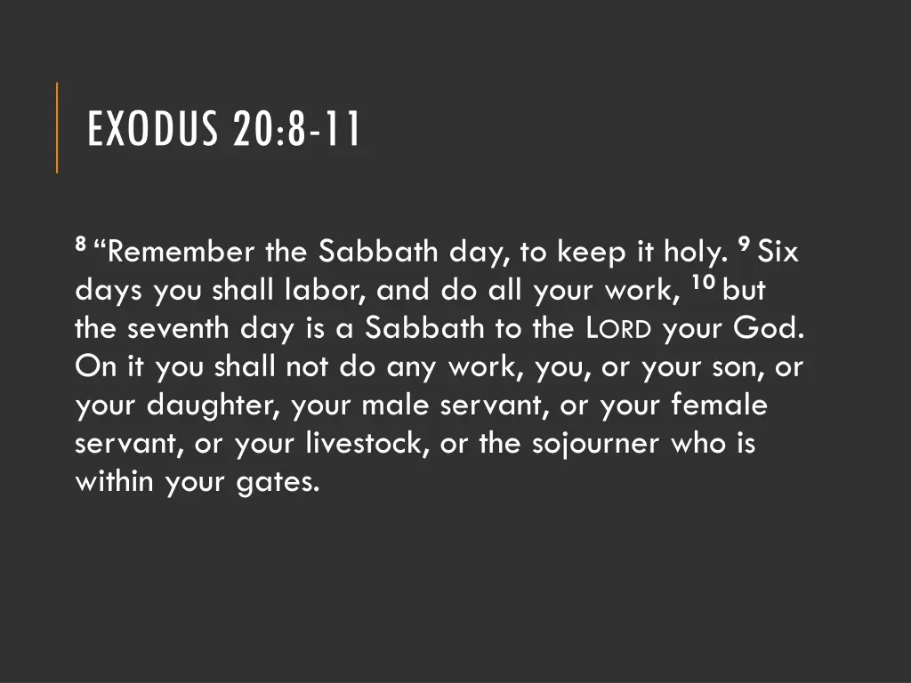 exodus 20 8 11