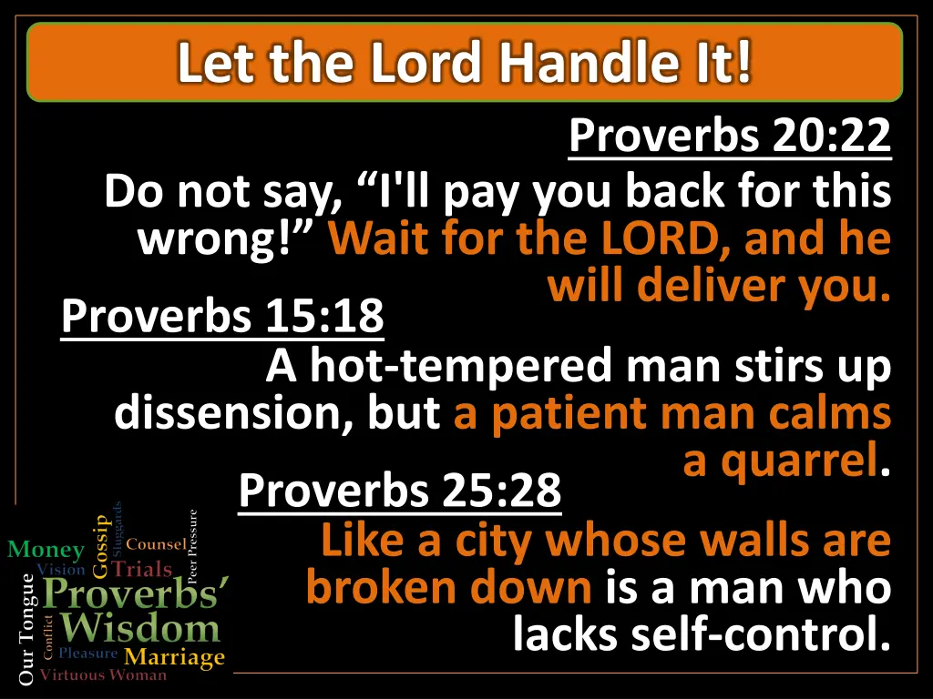 let the lord handle it 1