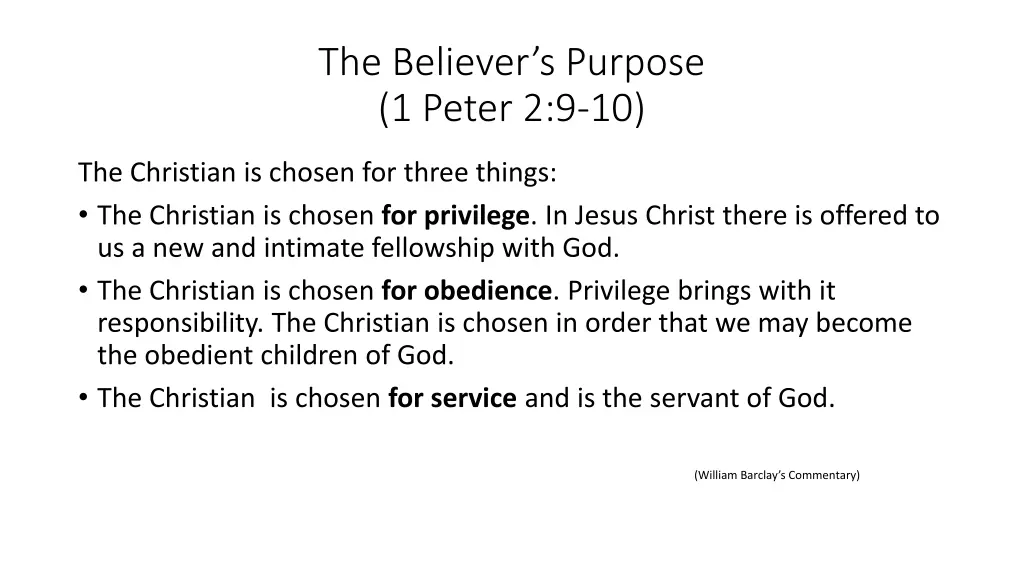 the believer s purpose 1 peter 2 9 10