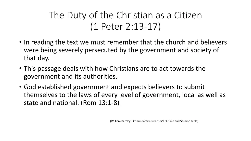 the duty of the christian as a citizen 1 peter